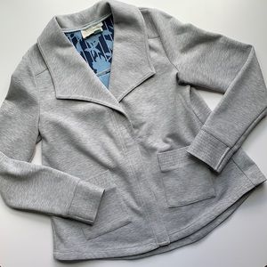 Anthropologie Blue and Gray Relaxed Fit Blazer